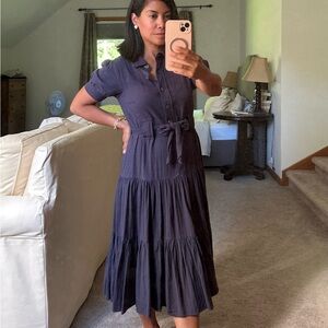 Gilli Navy Blue shirt dress - midi